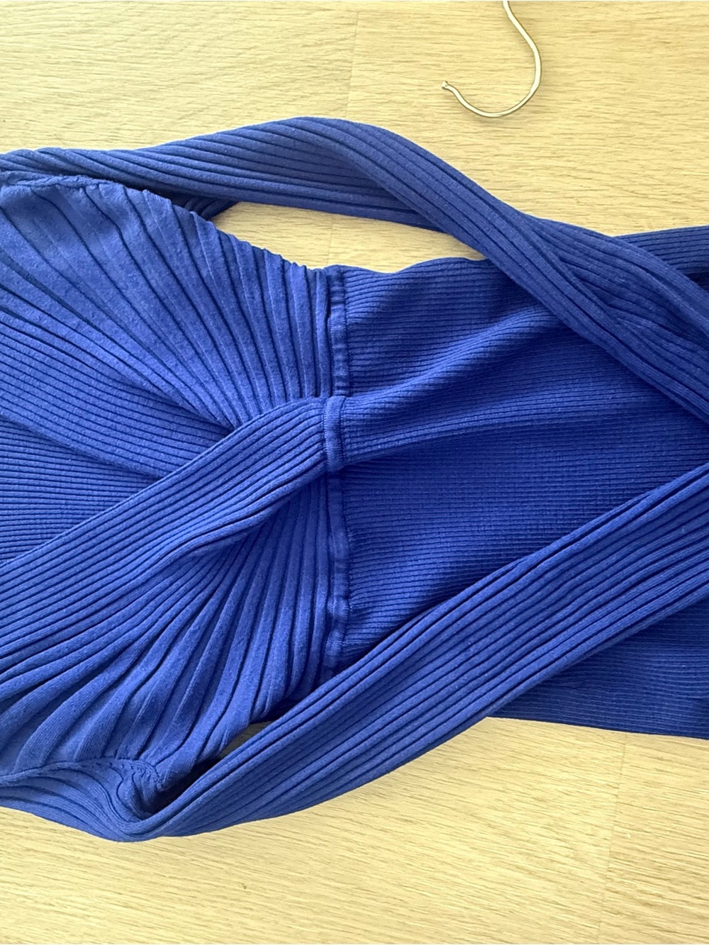 Ribbed Twist Front Long Sleeve Dress - Royal Blue Macys inc